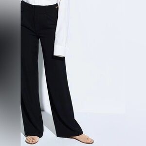 Vince Relaxed Wide Leg Trousers in Black 16